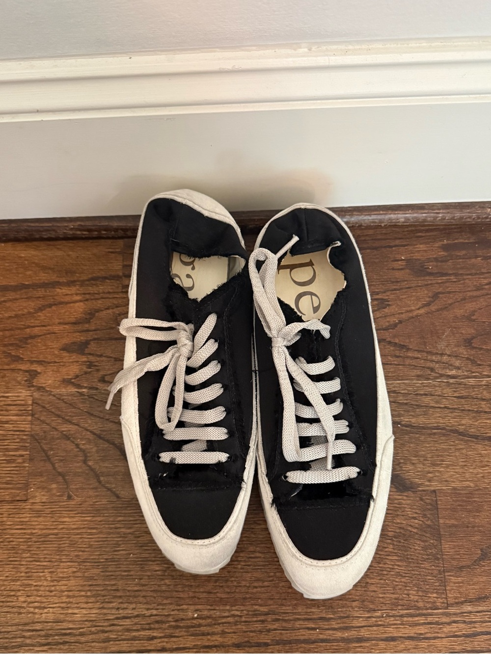 Pedro Garcia Paraon frayed satin sneakers